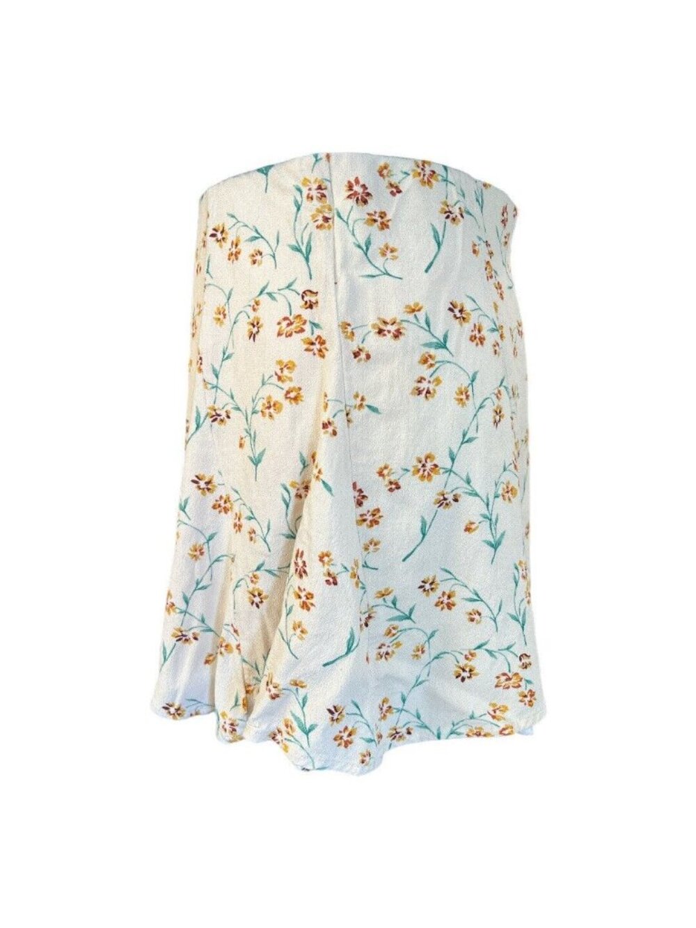 American Eagle Womens Floral Mini Skirt~Size Tag Missing~Ivory Romantic L9 05 - Picture 3 of 8